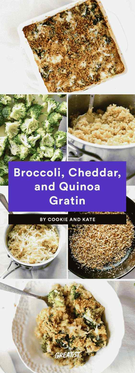 Brokolica, Čedar a Quinoa Gratinované