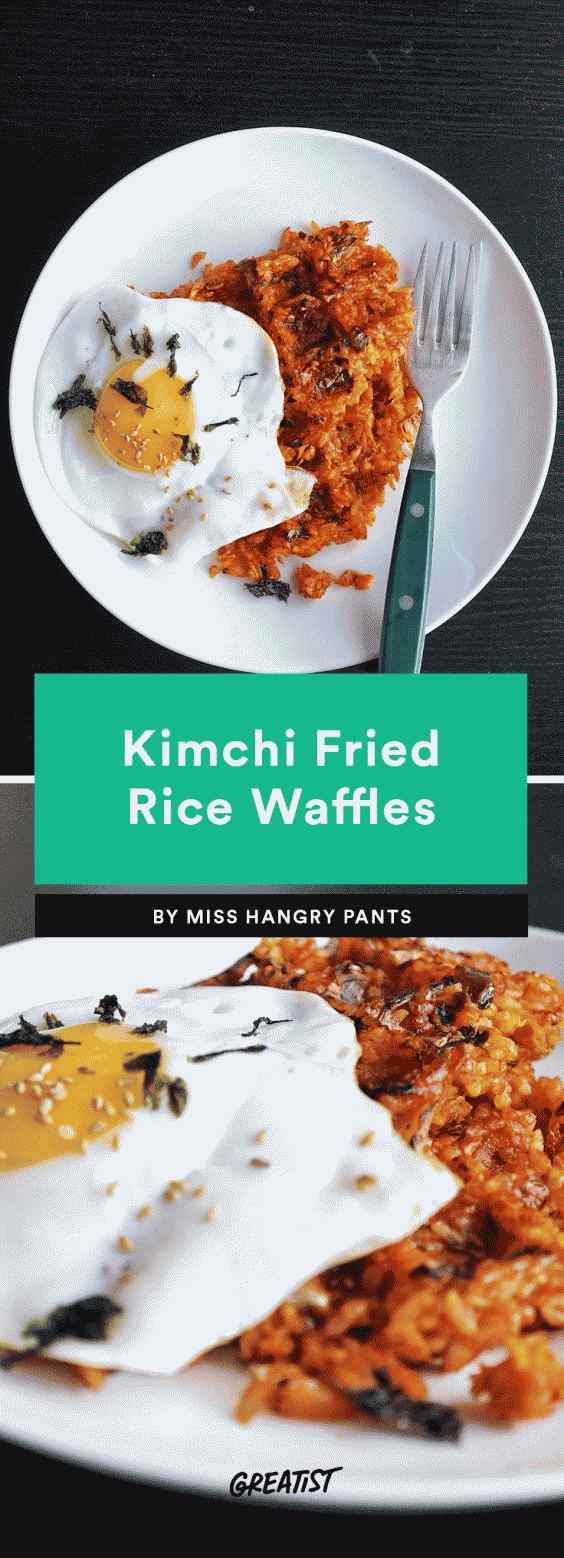 Gaufres de riz frit au kimchi