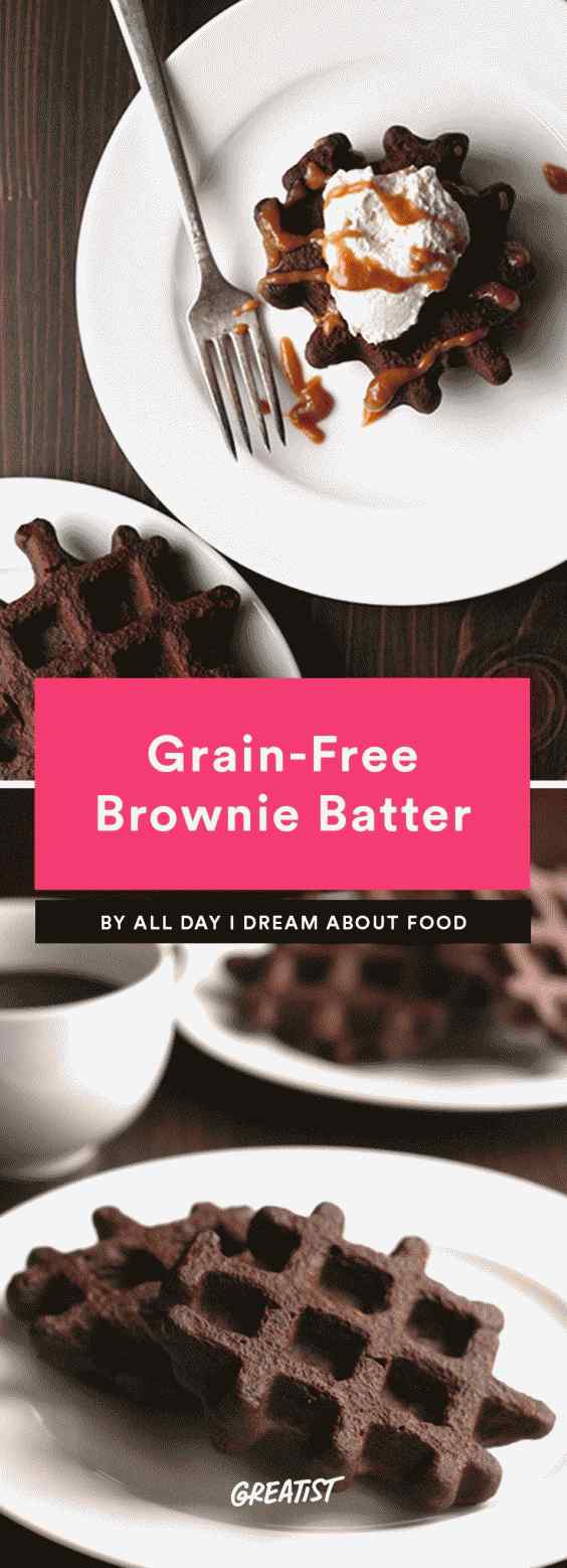 Gaufres à la pâte à brownie sans céréales
