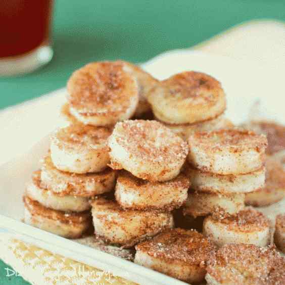 8. Plátanos de canela fritos