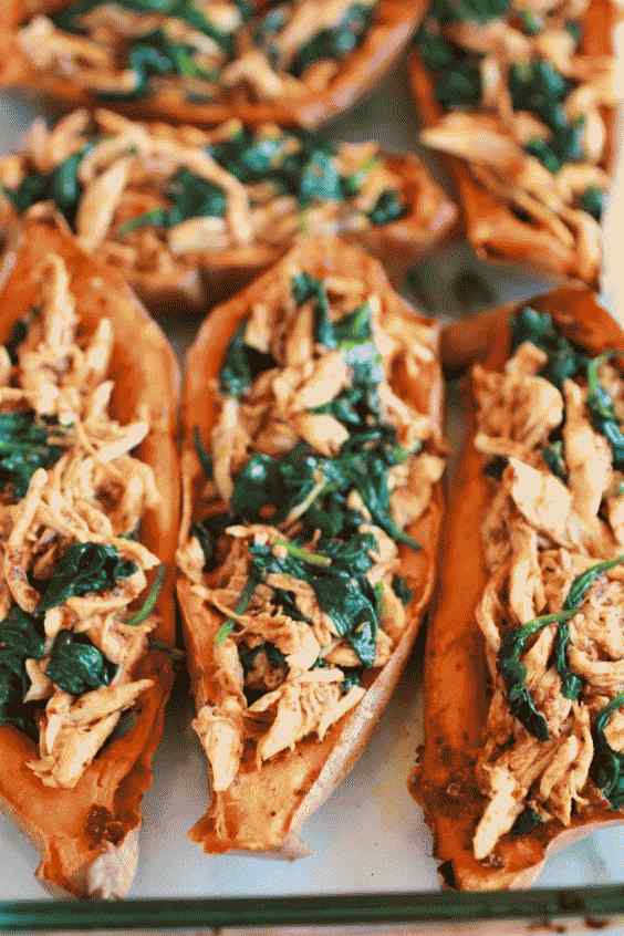Peaux de Patate Douce Poulet Chipotle