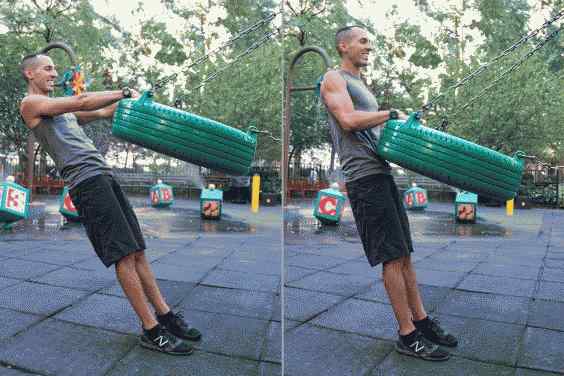 Movimientos de entrenamiento en el patio y el parque