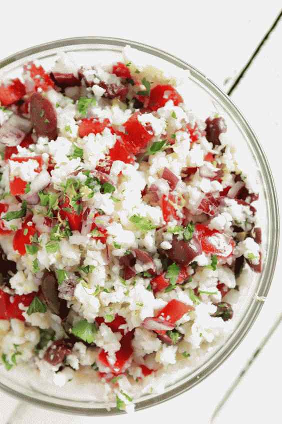 Whole30 kosila: cvetačni riž Tabouleh